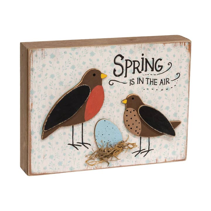 Scatola «Spring Is In the Air», a strati, con uccelli che nidificano per la vendita all'ingrosso da parte di The Hearthside Collection