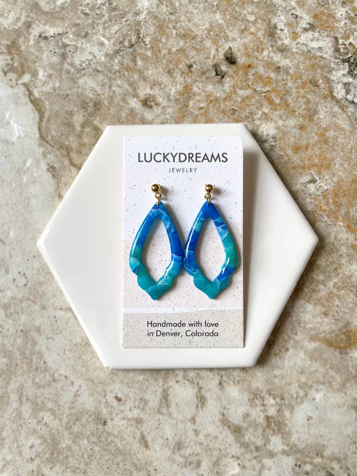 Alice Handmade Polymer Clay Dangle Earrings for wholesale by LuckyDreams