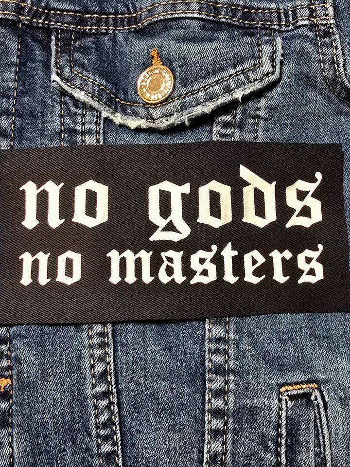 Pas de dieux, pas de maîtres Patch à coudre pour la vente par Femmearchist