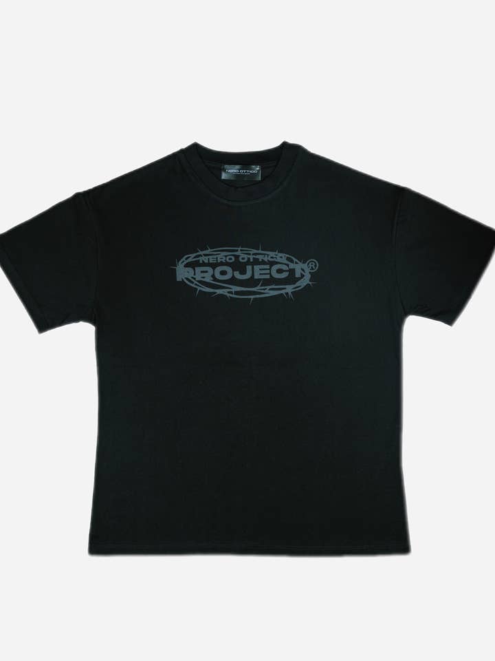 Camiseta Boxy-Fit BelPaese por atacado de Nero Ottico