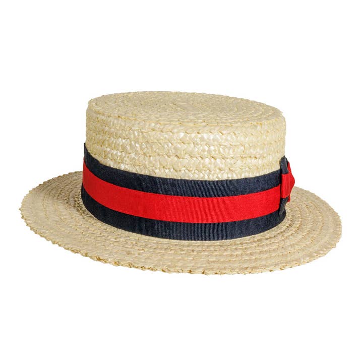 Candeggina Cappello da Gondoliere Classico in Paglia di Grano - Stile Venezia in vendita all'ingrosso su Faire