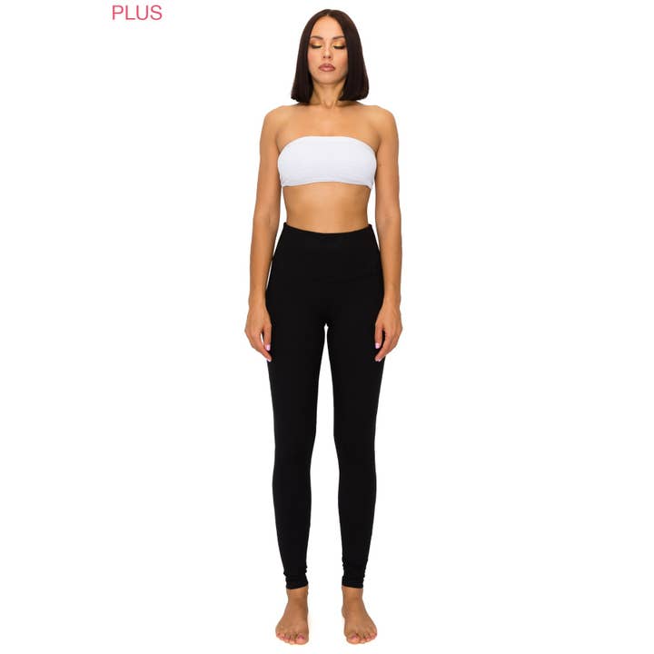 Leggings Depot - Wholesale Athletic/Lounge Leggings - Women's - Plus Size 5" Yoga Band Premium Solid Activewear Leggings