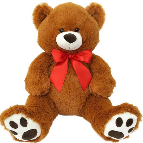 Anico – Peluche - Crianças e bebés por atacado – Urso de Peluche Anico 20" com Fita Vermelha