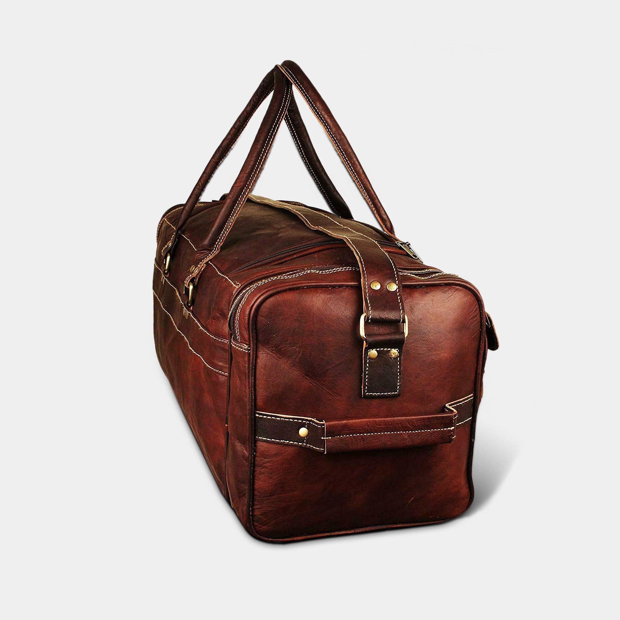 MaheTri LLC - Leather & Lifestyle Goods - Wholesale Weekender Bag - Men's - Walker Leather Weekender Travel Bag3