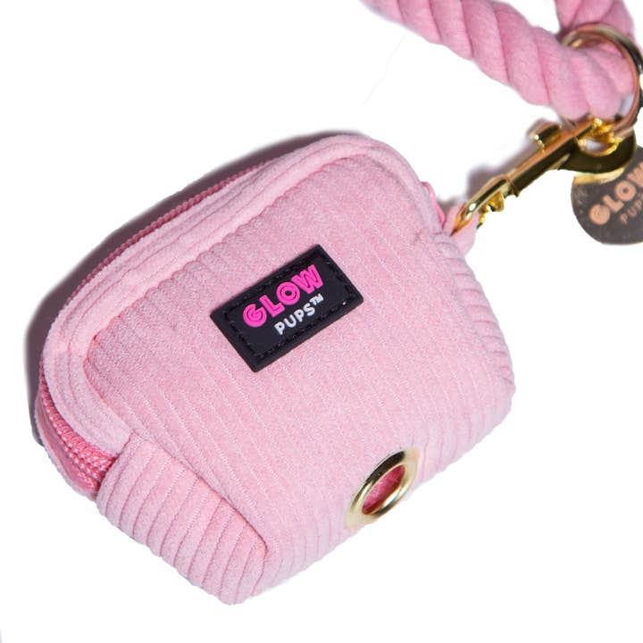 Light Pink Dog Waste Bag Holder for wholesale by Glow Pups