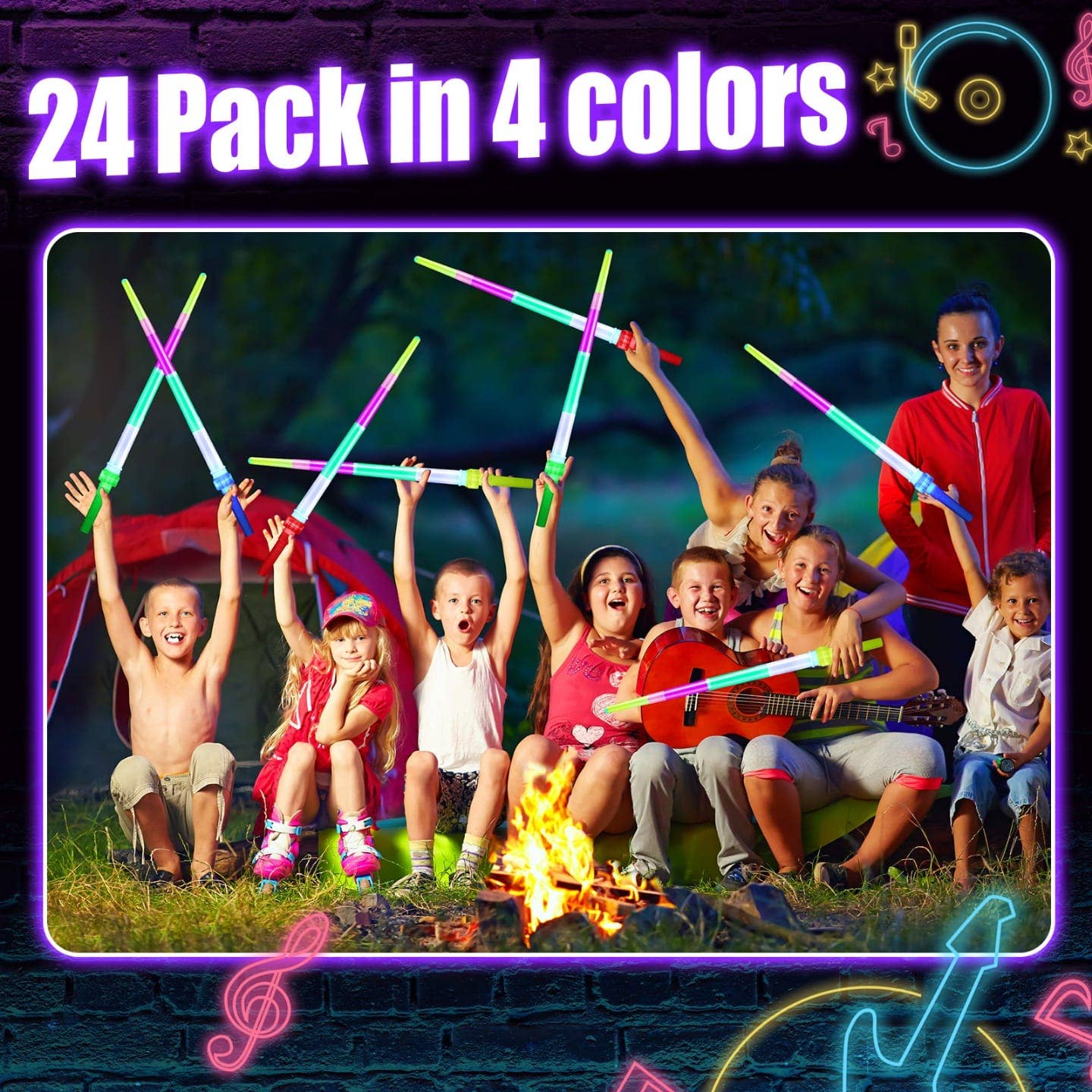 Crover - Wholesale Light-Up Toy - Kids & Baby - Expandable LED Light-Up Swords – 27" Assorted Colors2