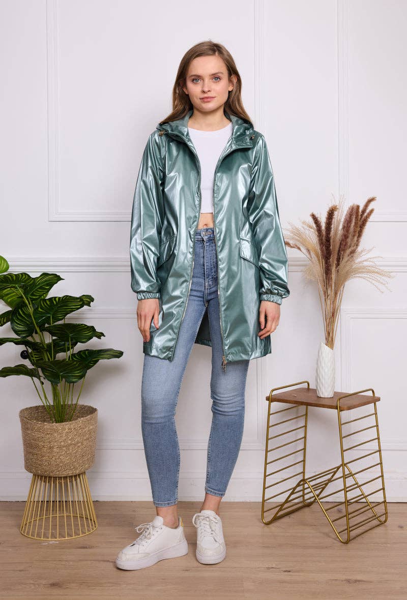 SOFTY - Vente Veste – femme - Blouson à capuche imperméable effet irisé S560214