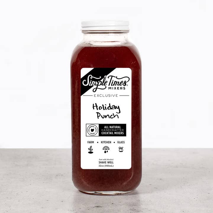 Simple Times Mixers - Wholesale Cocktail Mix/Syrup - Holiday Punch | All Natural Cocktail Mixer