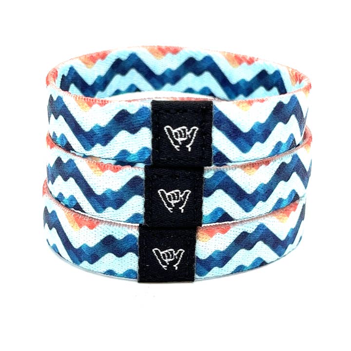 Hang Loose Bands - Wholesale Woven/Braided Bracelet - Mauka Waves Wristband Bracelet