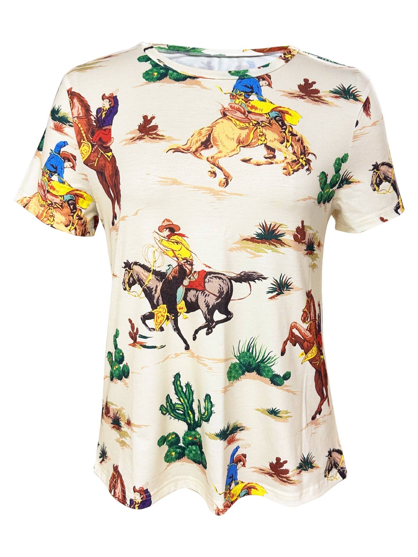 Rosa Clothing - Wholesale T-Shirt - Women's - Cowboy Rodeo Western Graphic T-Shirt8