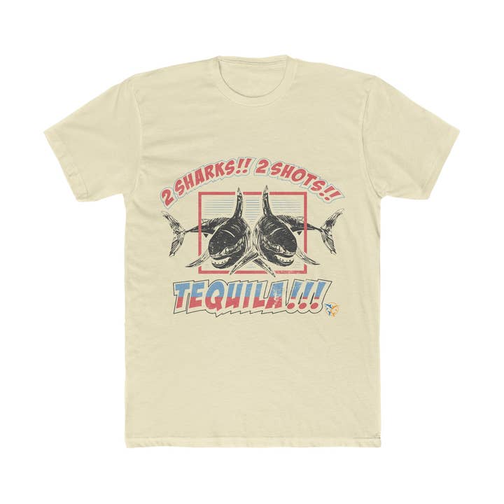 Men's Cotton Crew Tee for wholesale by 2 Sharks Apparel And More
