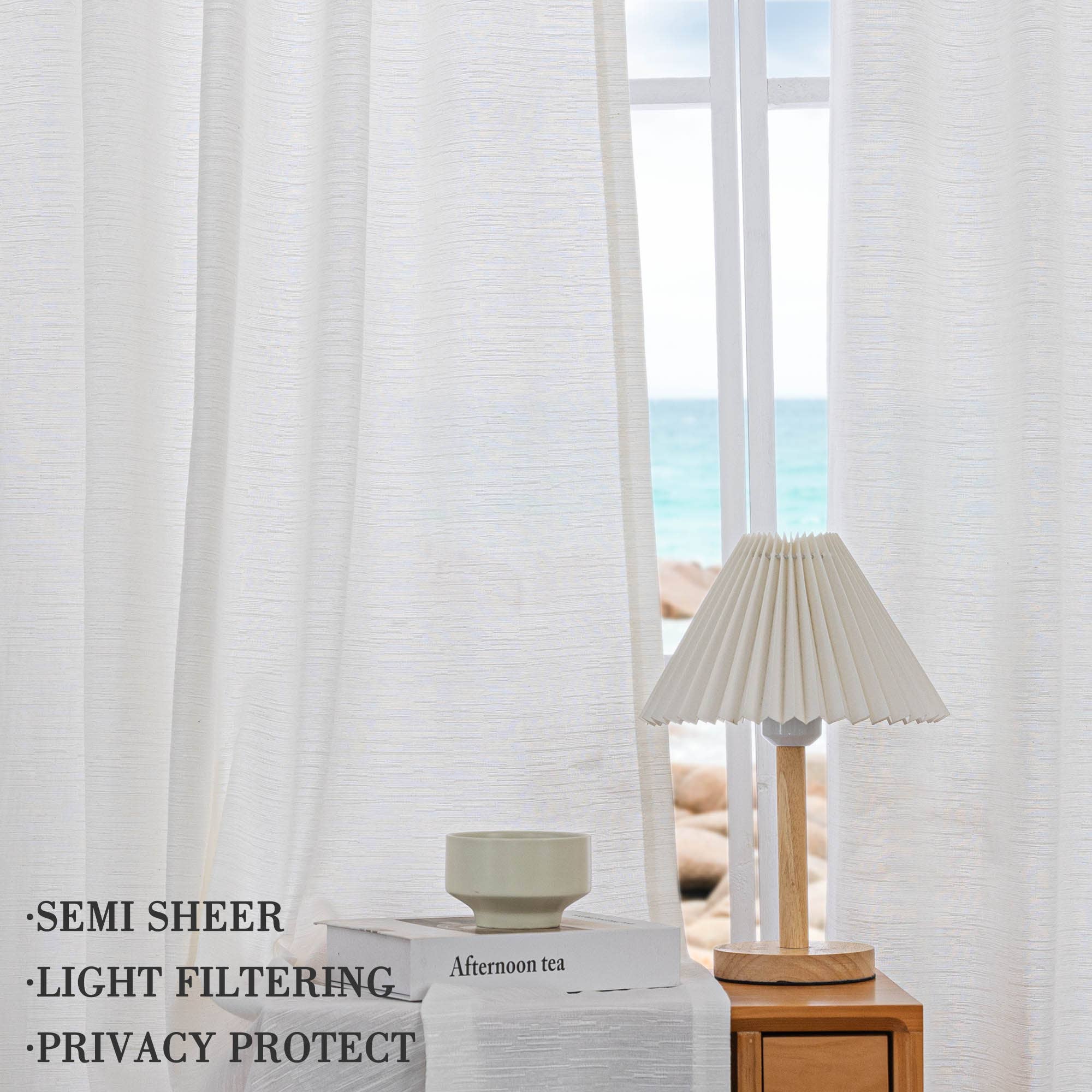 Awesome Home - Wholesale Curtain - Cotton Blend Light Filtering Back Tab Curtains (2 Panels)32