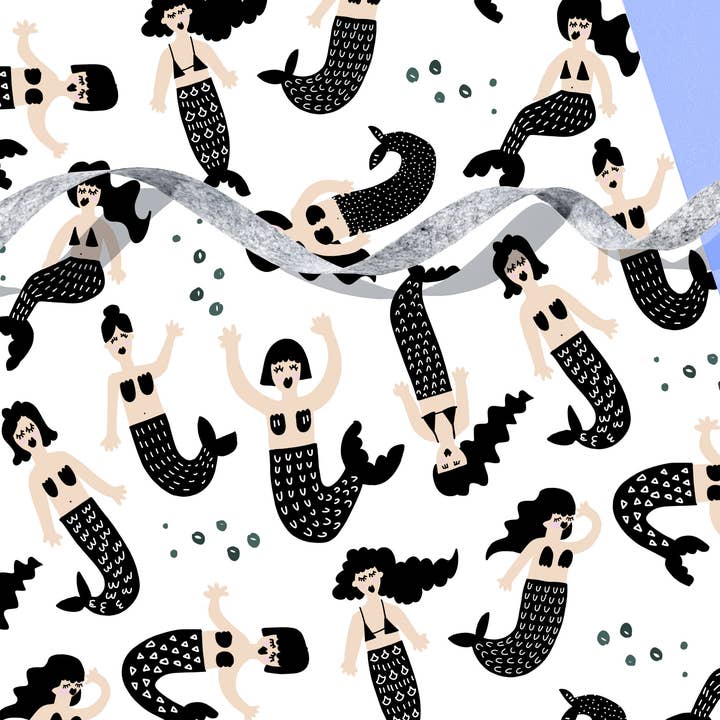 Hoja de papel de regalo de sirena para venta al por mayor de Hooray All Day