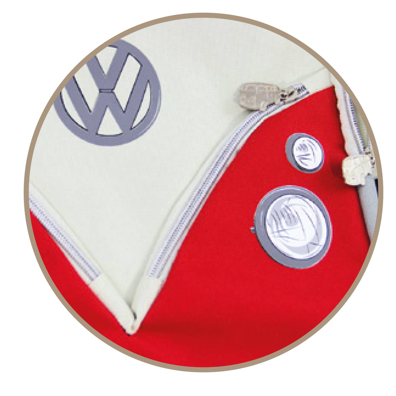 VW Collection by BRISA - Wholesale Backpack - Unisex - VW T1 Bus Office Outdoor Travel Backpack - RD (L)3