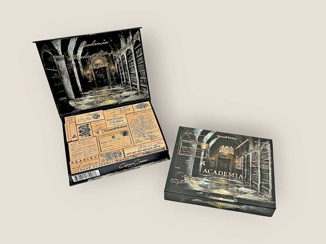 CoraCreaCrafts - Vente Tampon encreur/décoratif - Ensemble de tampons en bois Academia3