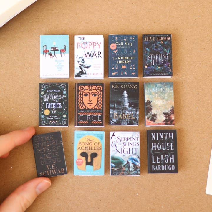 Handmade Mini Fantasy Fiction Book Set Of 12 for wholesale by The Sticker Shop