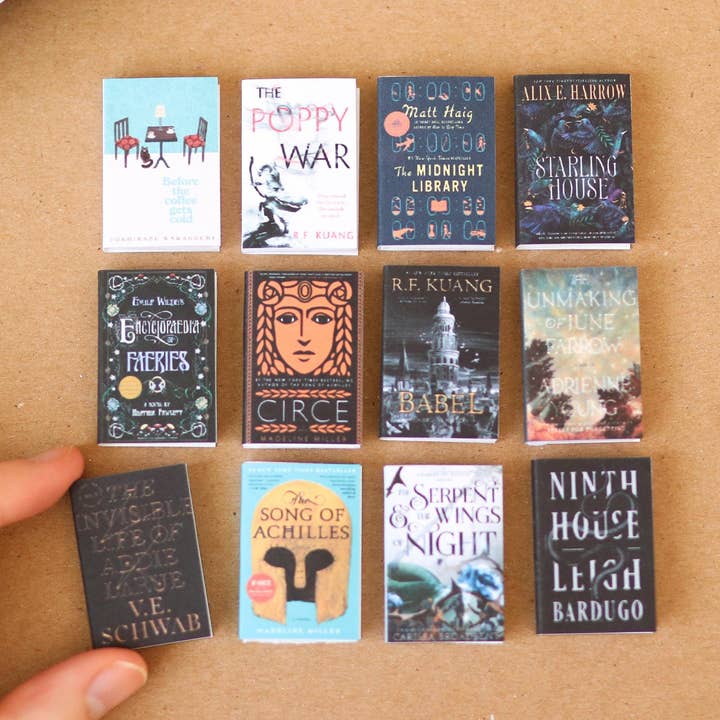 Handmade Mini Fantasy Fiction Book Set Of 12 for wholesale by The Sticker Shop