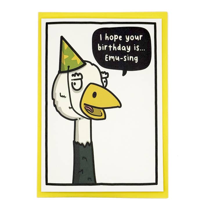 Tarjeta Emu-sante (Tarjeta de Cumpleaños de Novedad) para venta al por mayor de Altered Chic