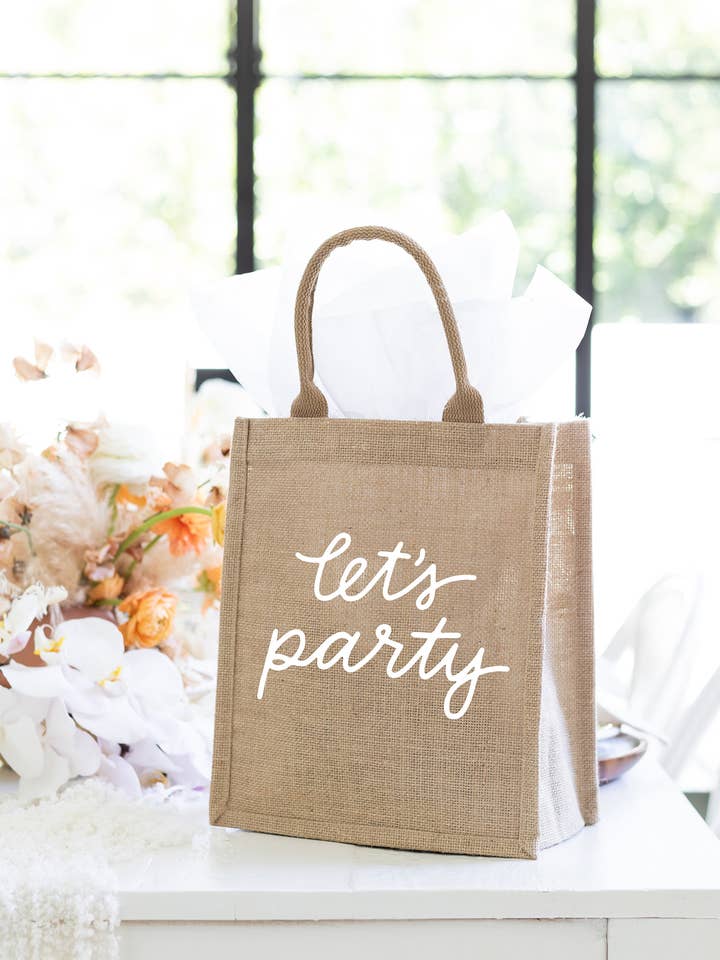 Sac cadeau réutilisable - Let's Party pour la vente par The Little Market