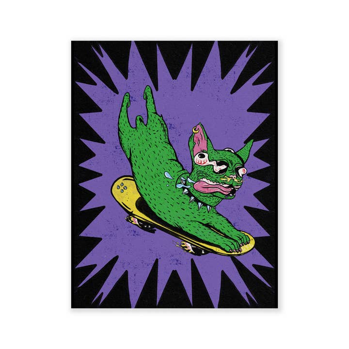 HanFran - Wholesale Art Print - Punk Skater Dog Print3