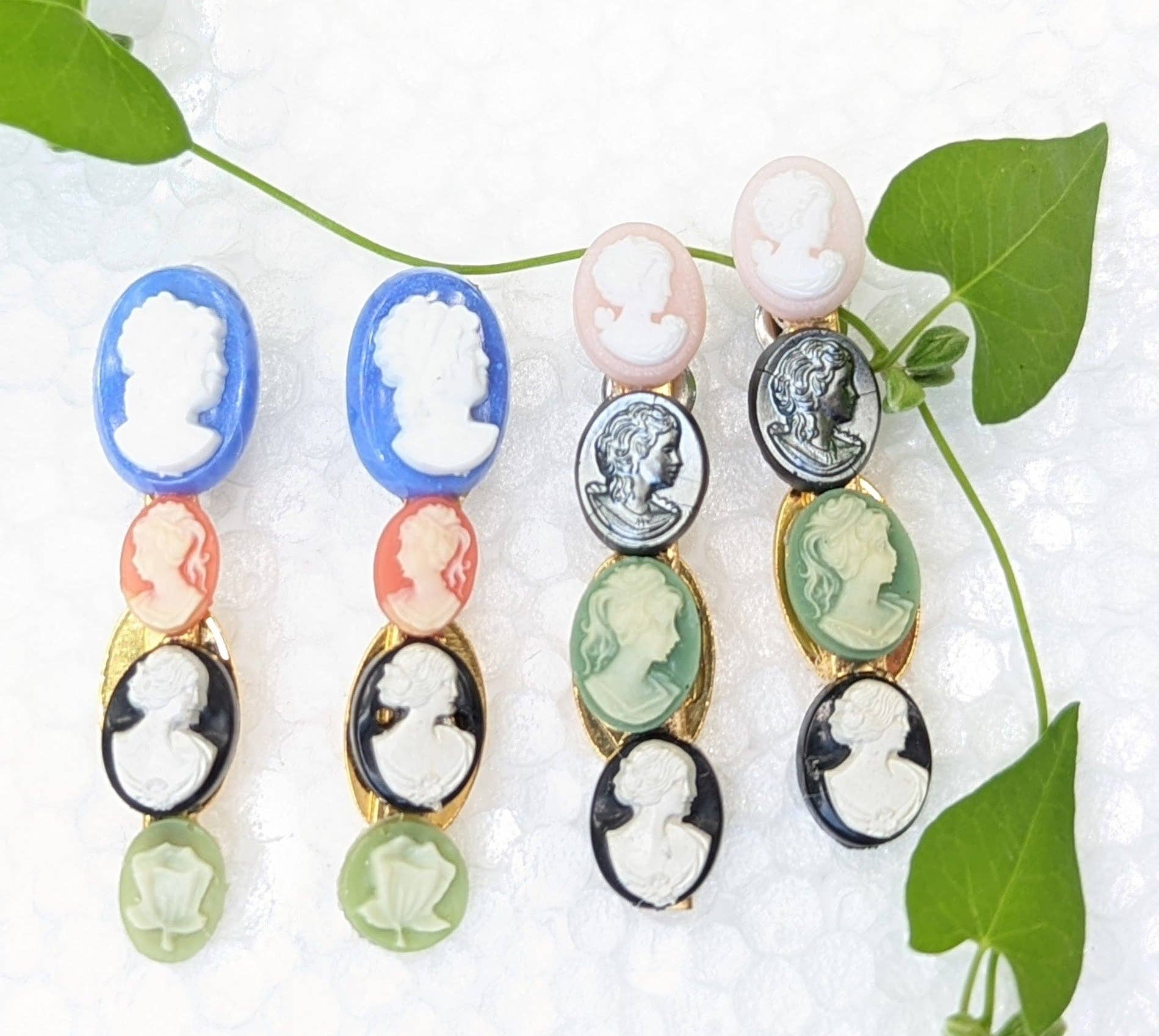Gay Isber Designs - Wholesale Stud/Post Earrings - Vintage Small Cameos Earrings from Sisters Collection12