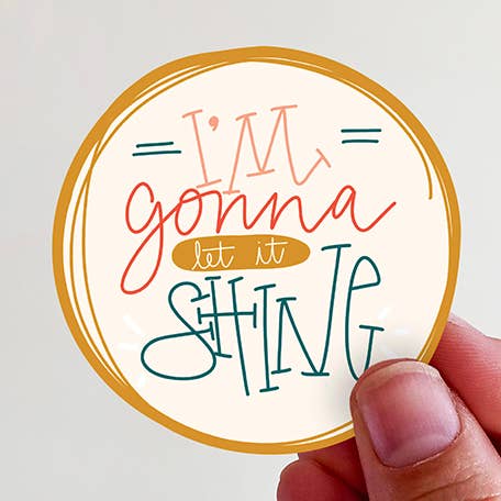 Let it Shine Vinyl Sticker for wholesale by Kingfolk Co