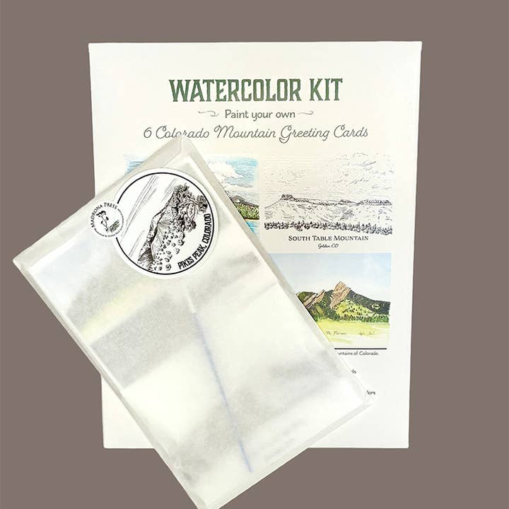 Madrona Press - Wholesale DIY Craft Kit - Watercolor Greeting Card Kit - Mountain 6 Cards 2