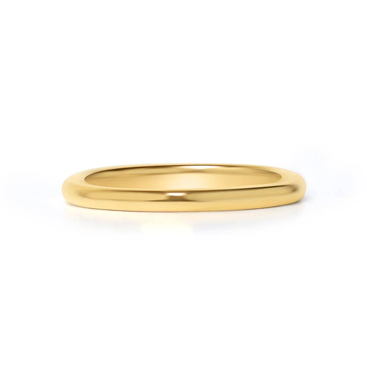 WJW - Wholesale Band/Stacked Ring - Stainless Steel Blank Gold Ring