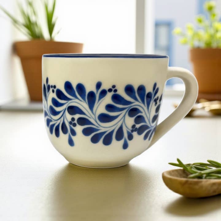 Ceramic Coffee Mug, Hand-painted, Cafe Cup Garden Blue and other Purchase Wholesale cafe coffee mugs. Free Returns & Net 60 Terms on Faire trending on Faire.