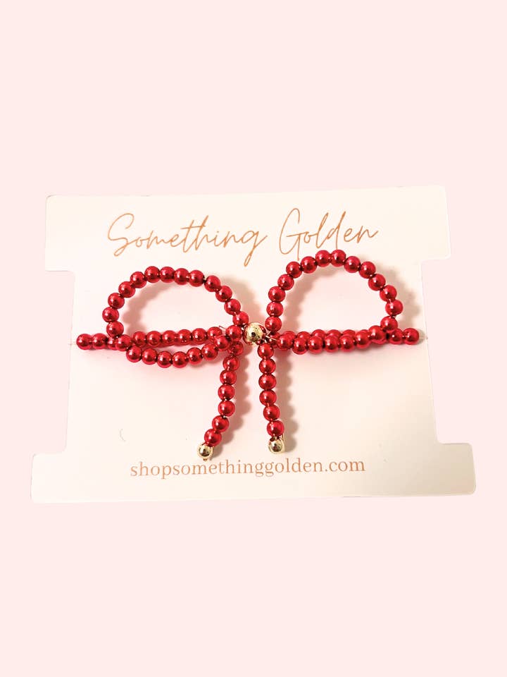 The Christmas Beads & Bows Bracelet for wholesale by Something Golden