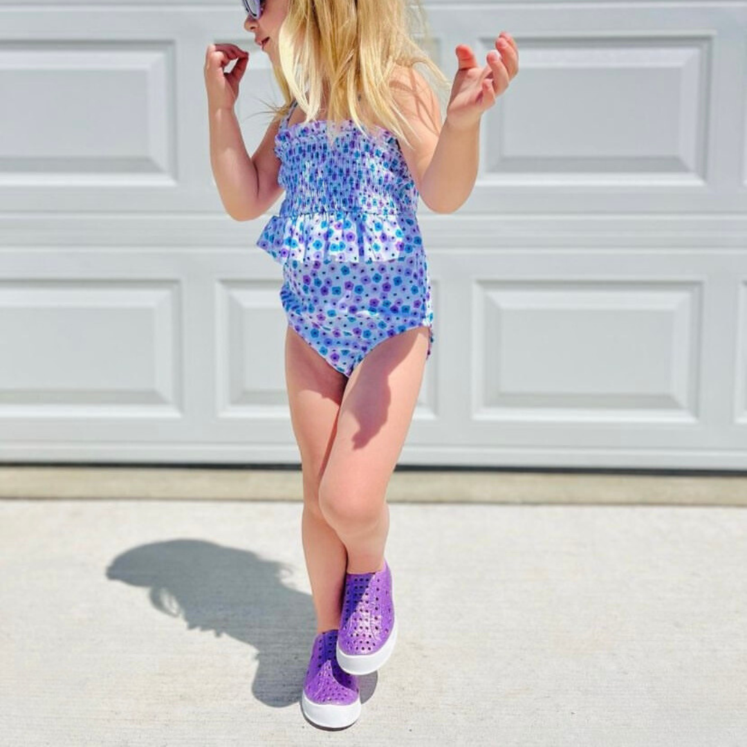 PURPLE GLITTER MERMAID - SHOOSHOOS TODDLER KIDS SHOES WATERPROOF SNEAKERS for wholesale on Faire8