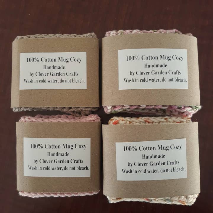 Clover Garden Crafts - Wholesale Drink Huggers & Koozies - Crochet Mug Cozy or Coffee Cup Sleeve Cosy8