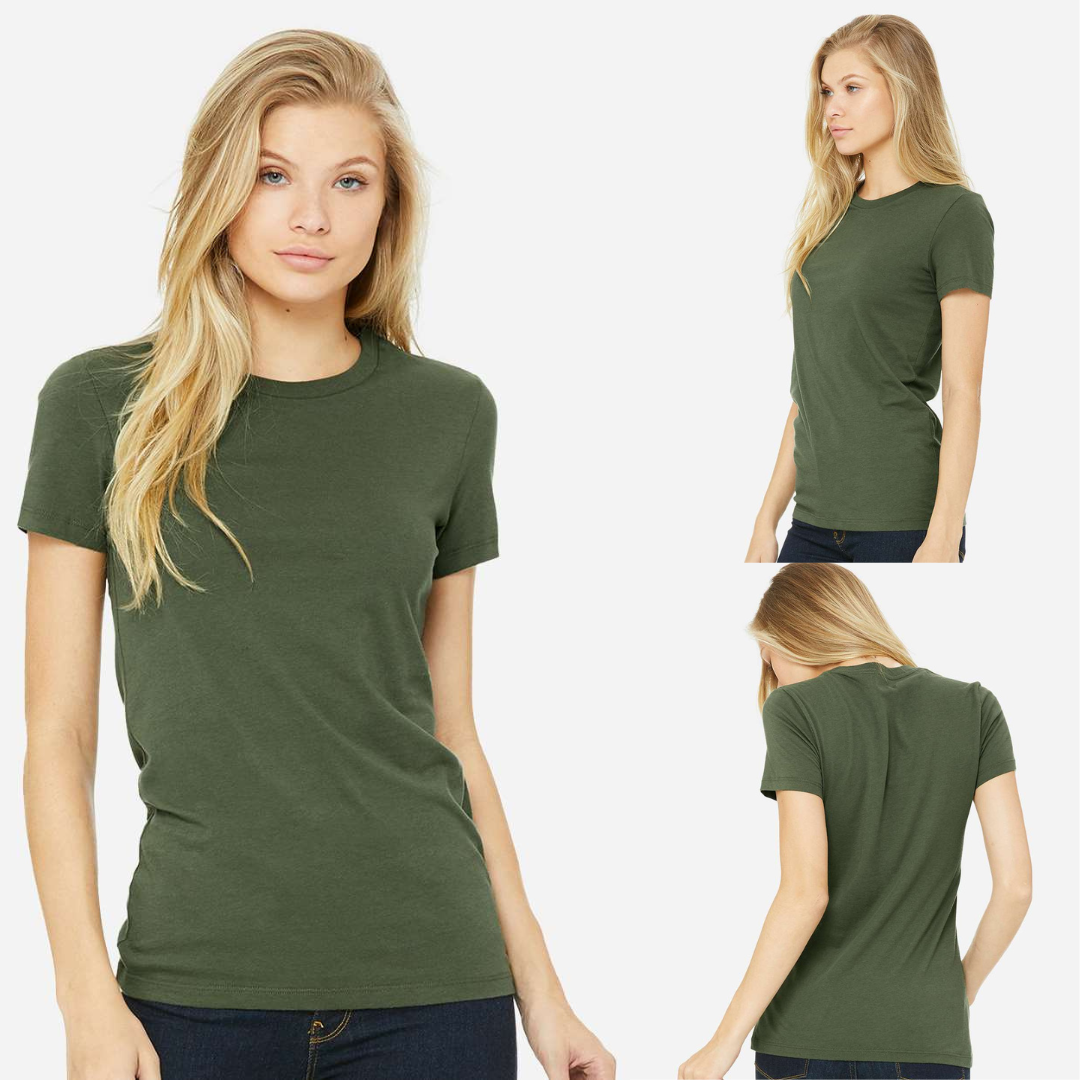 MYES BULK APPAREL - Wholesale T-Shirt - Women's - BELLA+CANVAS Women’s Airlume Cotton Crew T-Shirt4