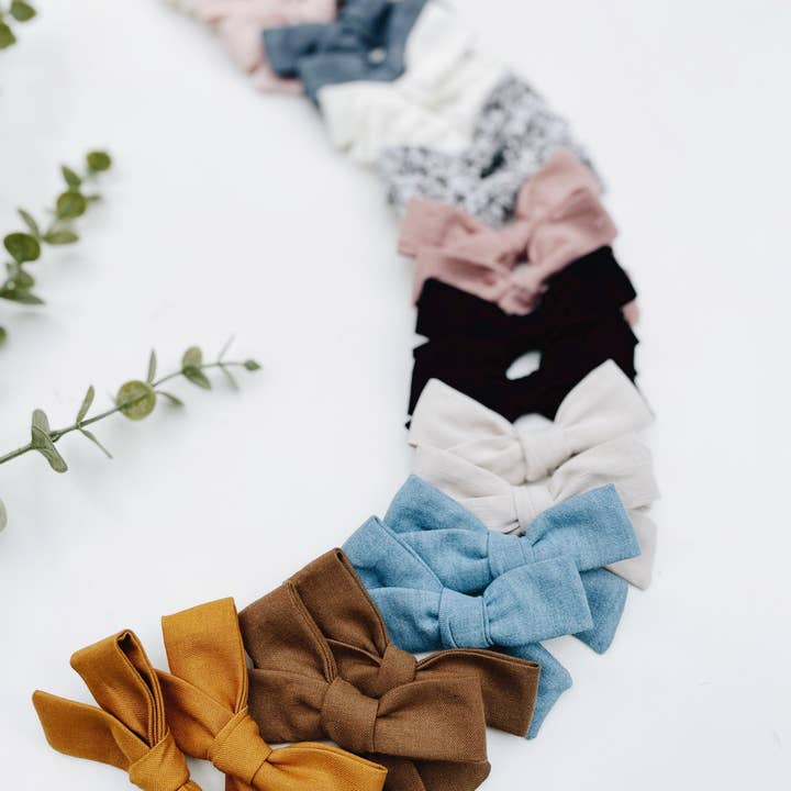 Wild and Free Design Co. – wholesale Hårrosett - Barn – Neutral Pitail Bow set