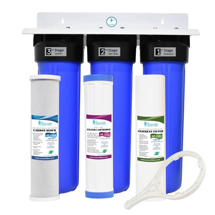 Anchor 3-Stage Heavy Metal Whole House Water Filter System for wholesale by Anchor Water Filters