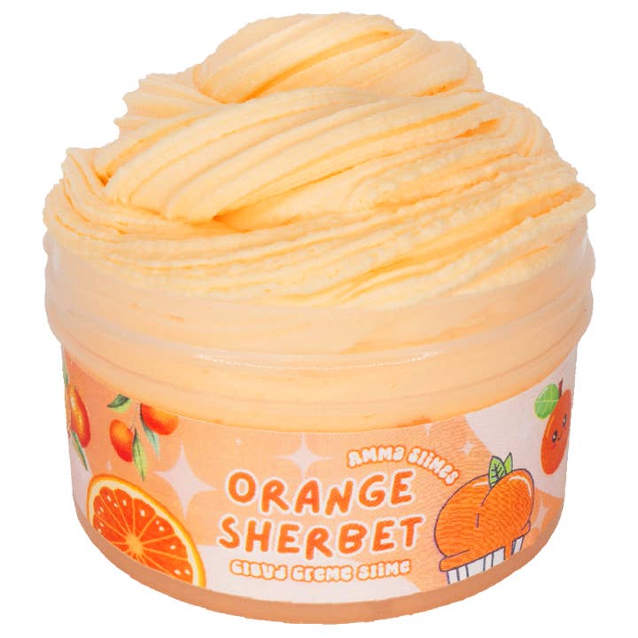 Orange Sherbet Slime for wholesale by ammaslimes