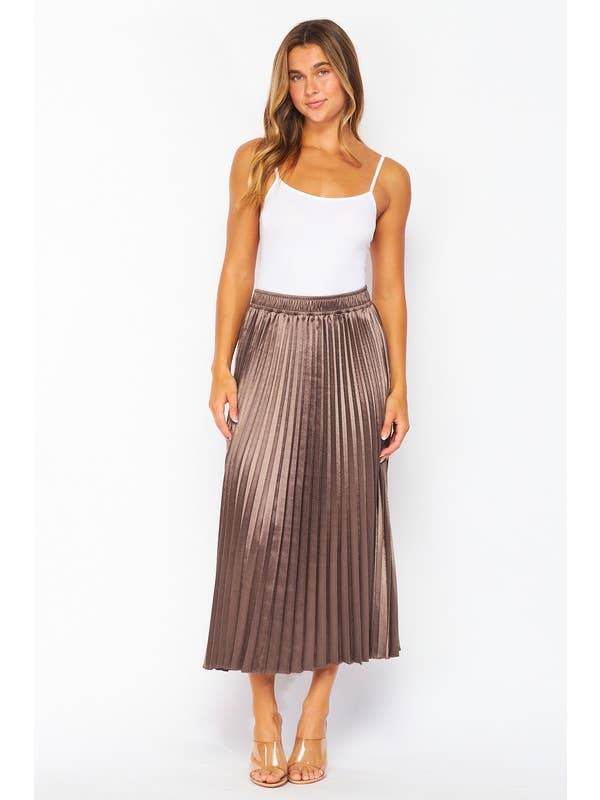 Boswell - Wholesale Skirt - Women's - Satin Pleated Skirts8