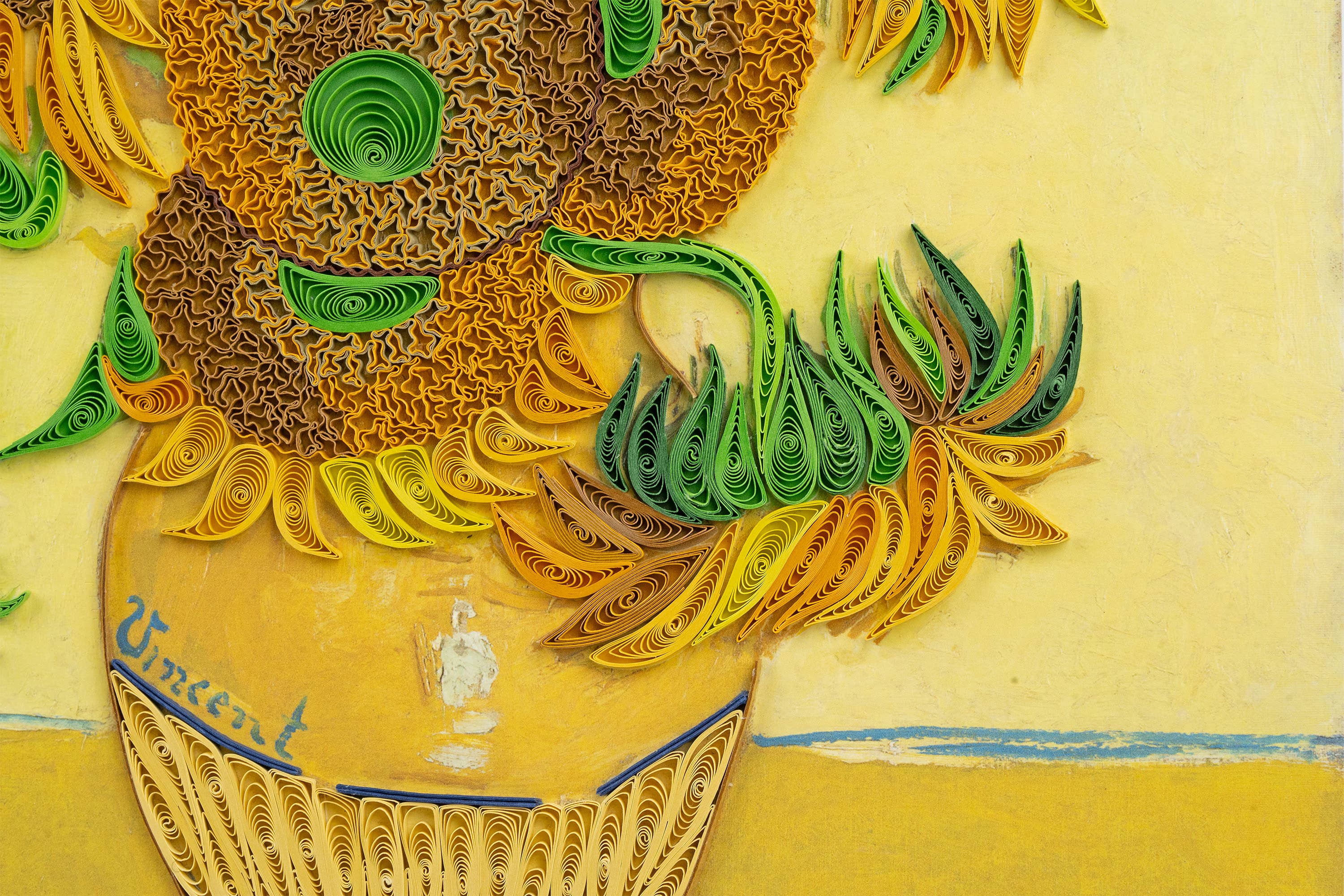 Quilling Card - Wholesale Art Print - Quilled Sunflowers, Van Gogh Art (11in.x15in.)8