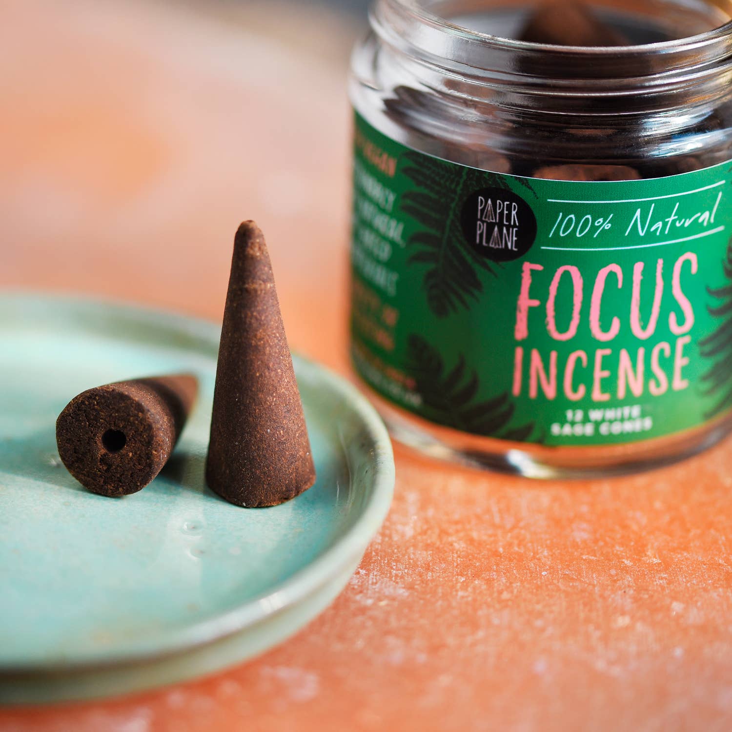 Paper Plane - Wholesale Incense - Focus Incense Jar of Incense Cones - plant based, vegan7