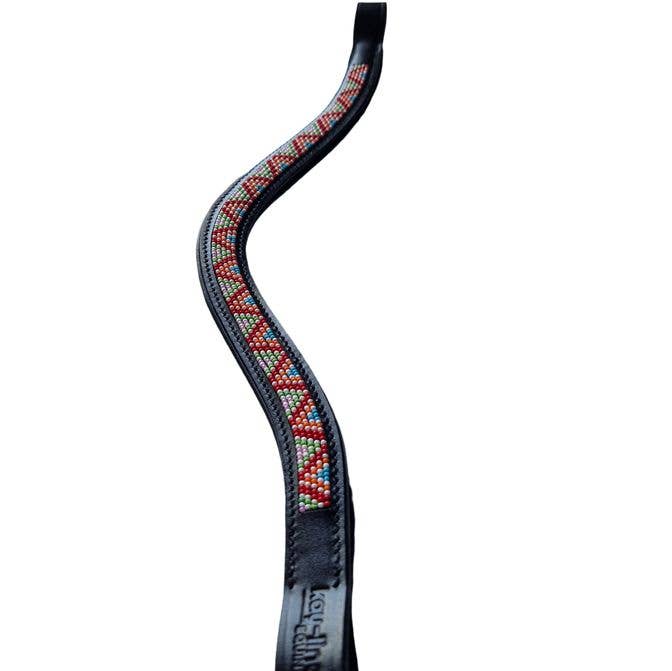 kay-line - Wholesale Pet Collar - Dog - Leather HORSE Browband WHITE PULSE2