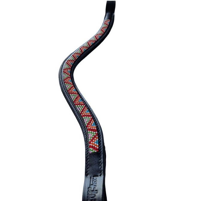 kay-line - Wholesale Pet Collar - Dog - Leather HORSE Browband WHITE PULSE2