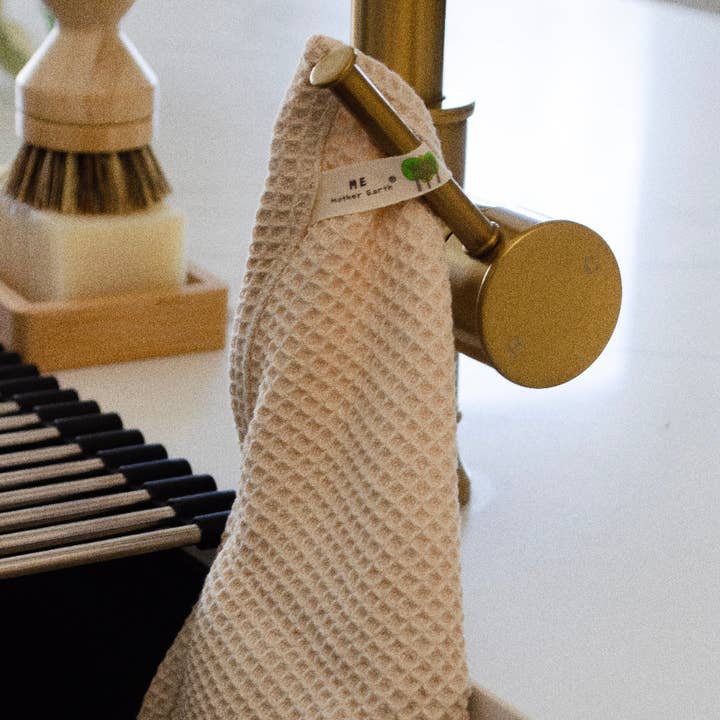 Me Mother Earth - Vente Essuie-mains - Lot de 2 serviettes à main en coton gaufré3