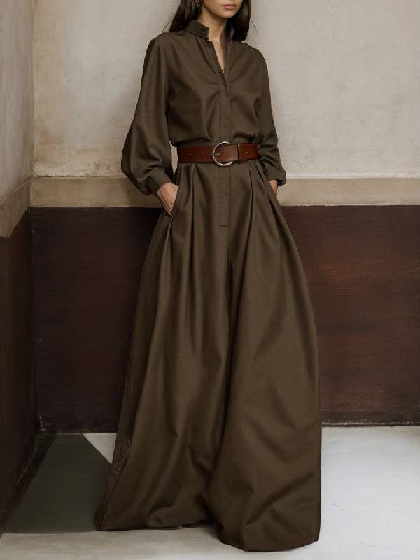 Sheer Trend - Wholesale Jumpsuit - Women's - Beltless V-Neck Jumpsuit