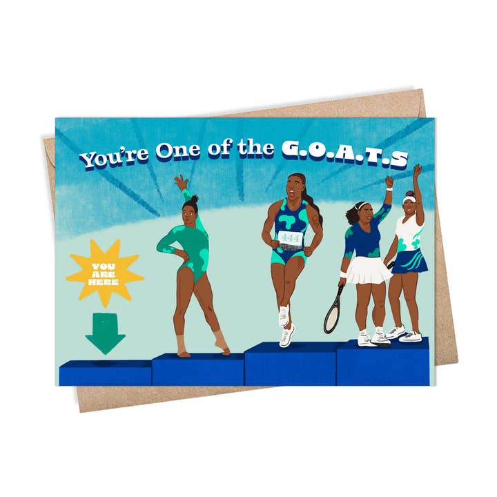 Cartão de saudação de atleta GOAT por atacado de Goods Made by Digitrillnana