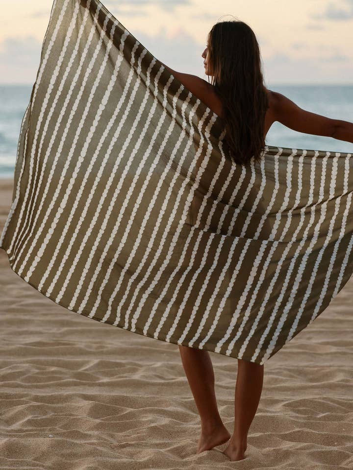 Tag Aloha Co. - Wholesale Swim Cover Up - Women's - Pikake Organic Cotton Pareo3