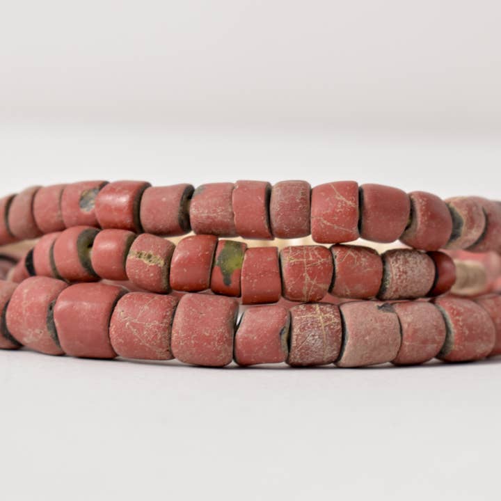 Red Green Heart Beads for wholesale by Africa Direct