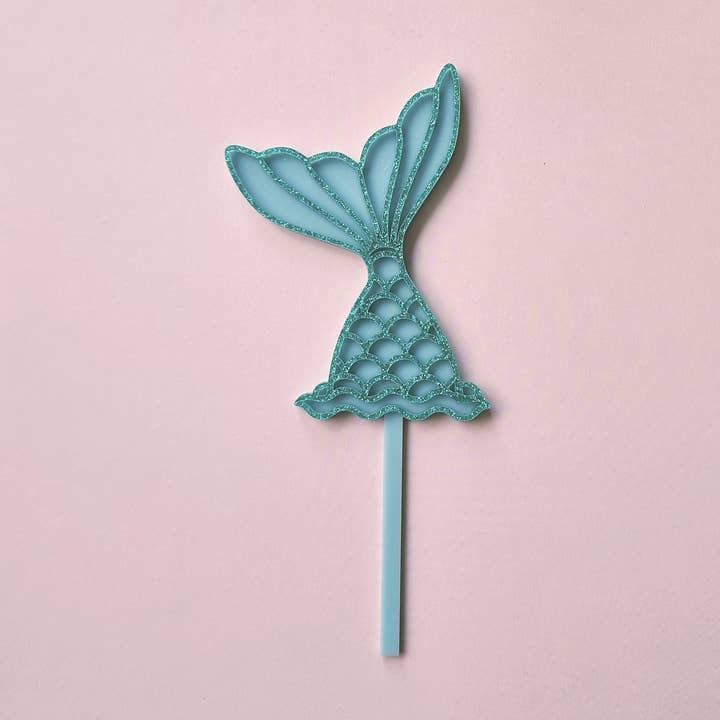 Mermaid Tail Cake Topper for wholesale by Felt in Bloom