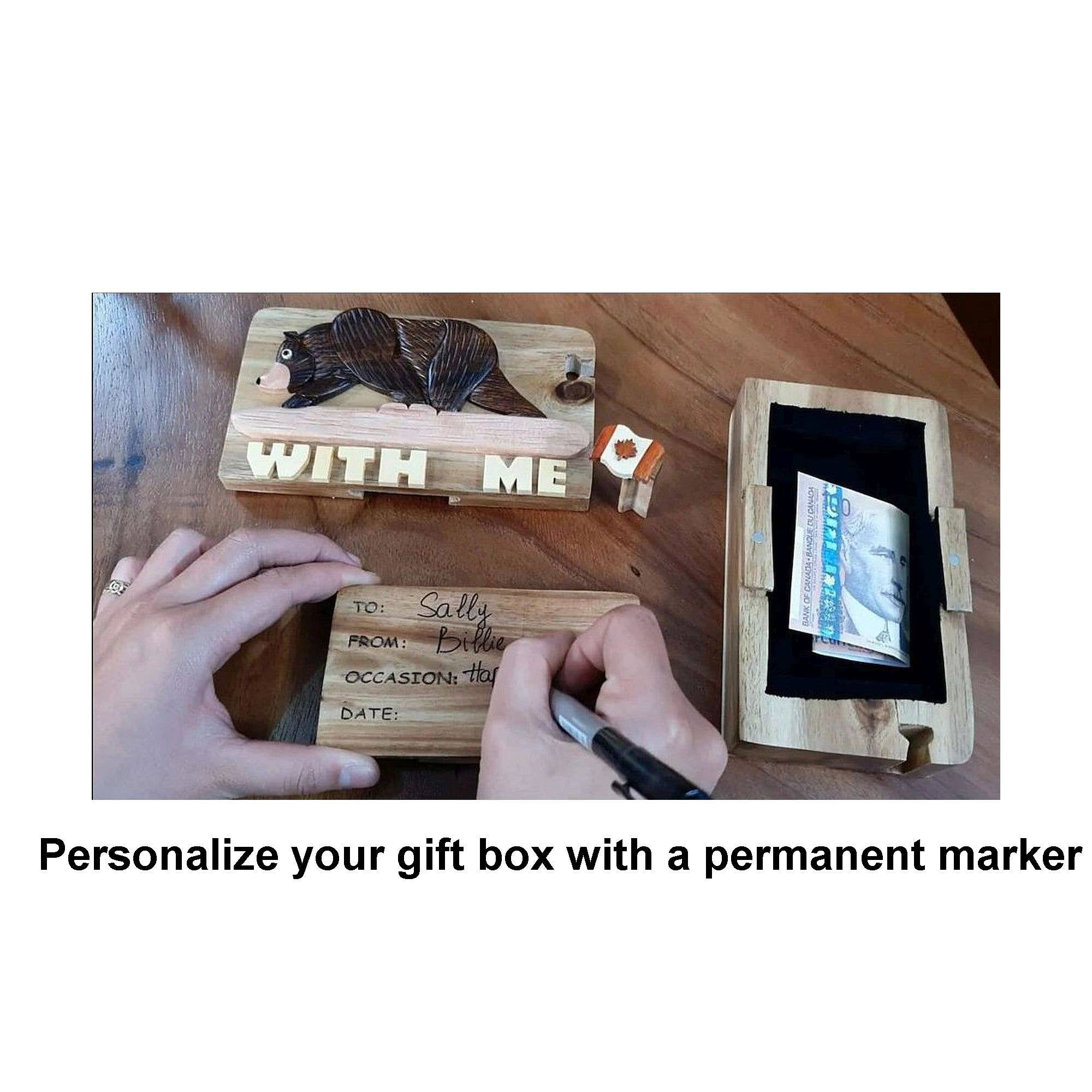 Carver Dan's – wholesale Decorative box – Hanging Tree Frog - Carver Dan's, hand-crafted gift box.6