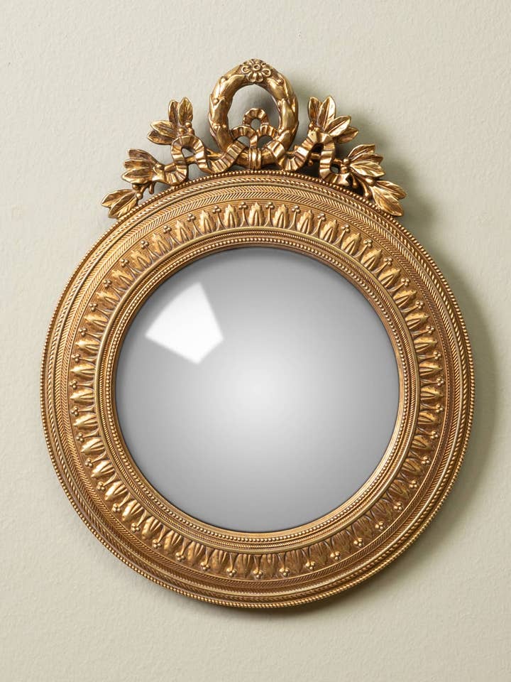 Convex Mirror Golden Guarland for wholesale by Chehoma USA