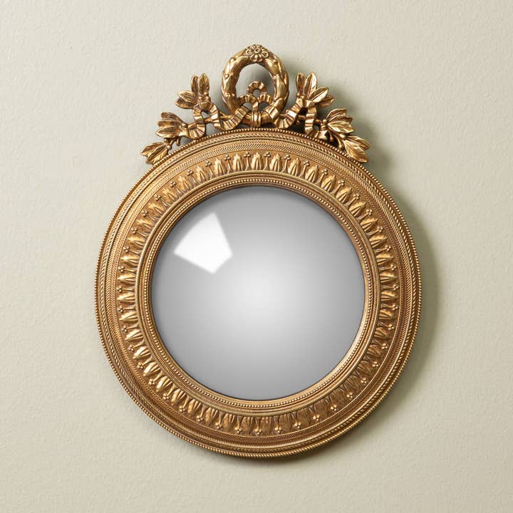 Convex Mirror Golden Guarland for wholesale by Chehoma USA